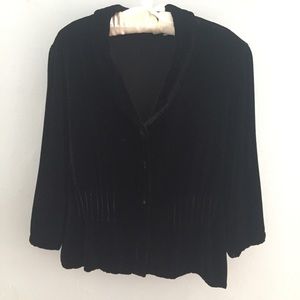 Kleen Vintage-Look Silk/Rayon Velvet Blouse, M